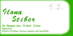 ilona stiber business card